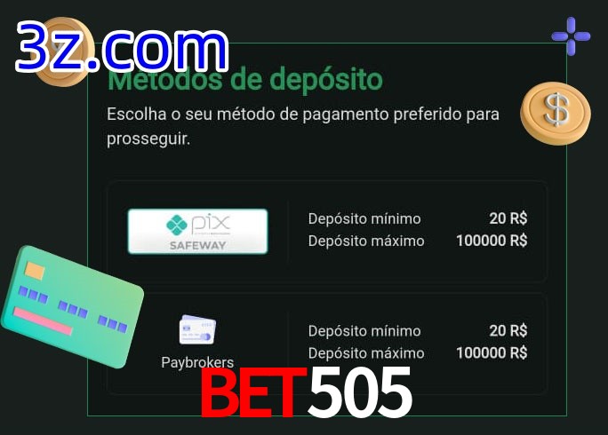 O cassino Bet505 oferece uma grande variedade de métodos de pagamento